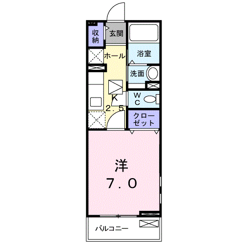 Planta 1K de ミニョン　アンジュ