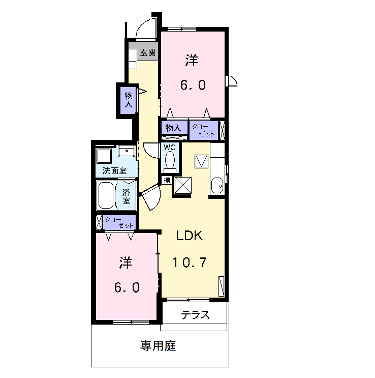 Planta 2LDK de イストワール　Ⅱ