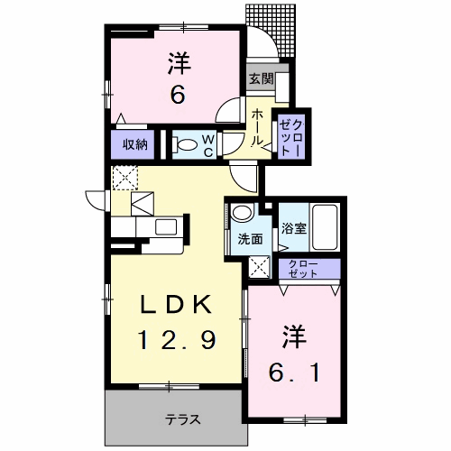 Planta 2LDK de ベル　ファースト