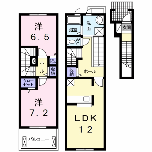 Planta 2LDK de アルカンシエルＡ