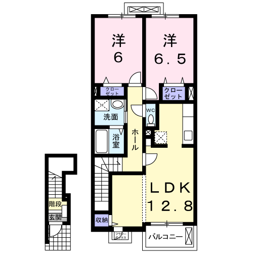 Planta 2LDK de プラシードＫ　Ⅲ