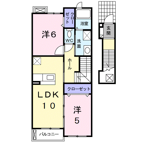 Planta 2LDK de サンタ　モニカ