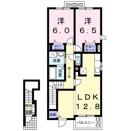 Planta 2LDK de アルバーダ　１