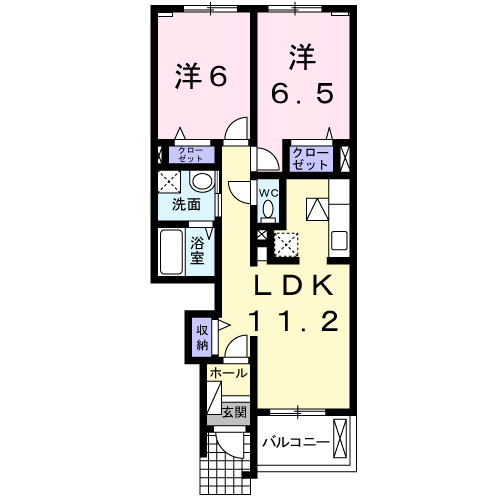 Planta 2LDK de センチュリィー・ティアラ