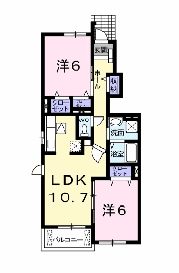 Planta 2LDK de ミルト