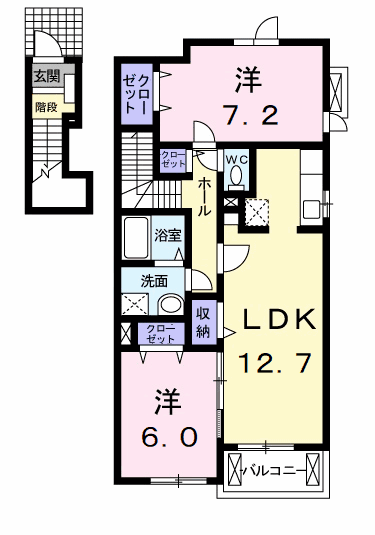 Planta 2LDK de ダノン　Ⅱ