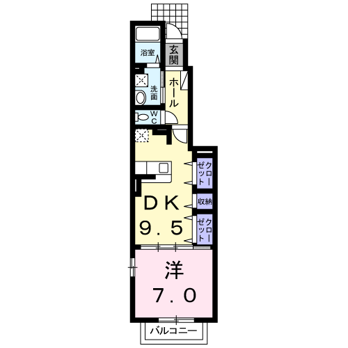 Planta 1DK de ステラート大塚Ａ