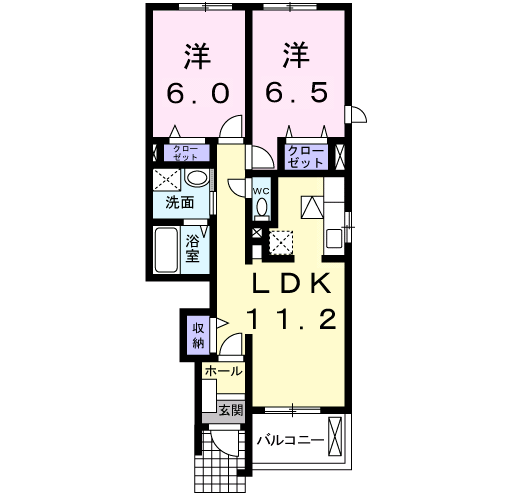Planta 2LDK de ラ・カーサ