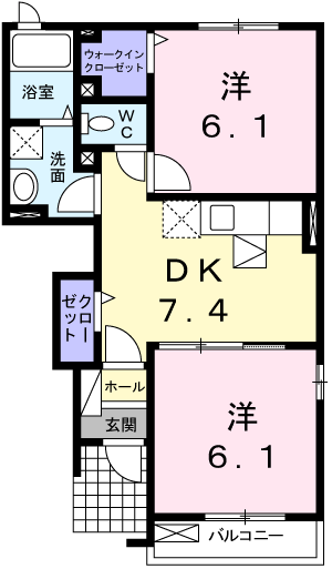アヴェニュー 103号室の間取り図
