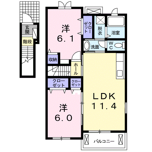 Planta 2LDK de アンディ　Ⅱ