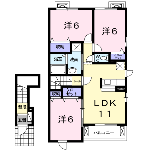 Planta 3LDK de ロイヤルモーメントⅠ