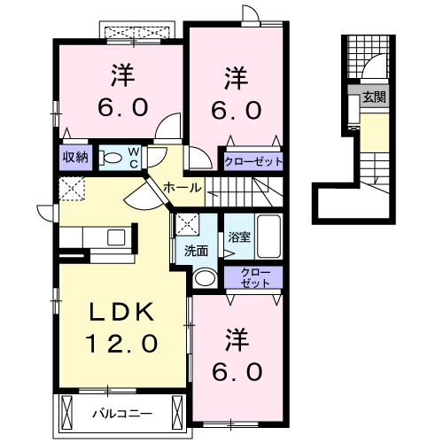 Planta 3LDK de サニーヒル・さくら