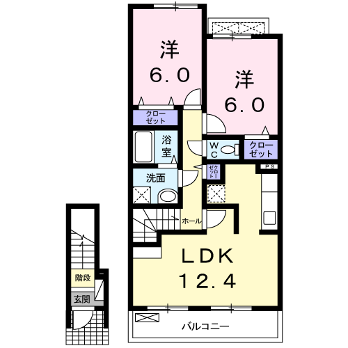 Planta 2LDK de エスペランサ