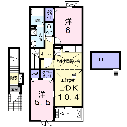 Planta 2LDK de ラヴィータ