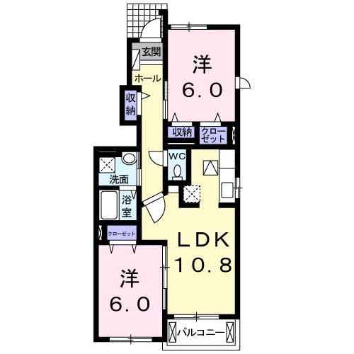 Planta 2LDK de スクエア２１