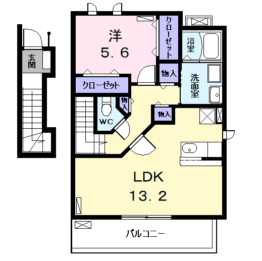 Planta 1LDK de ラッフィナート