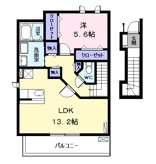 Planta 1LDK de ラッフィナート