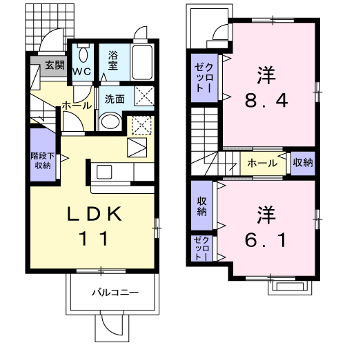 Planta 2LDK de ポリッシュ