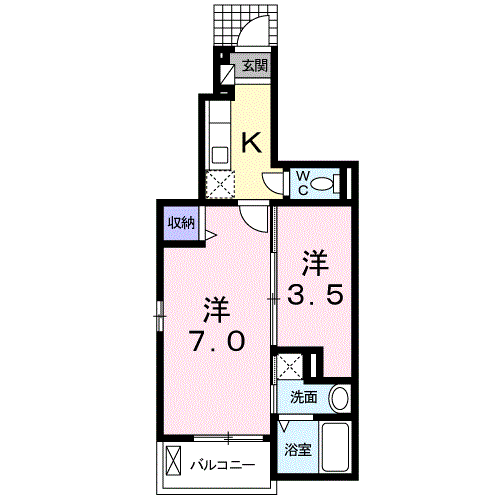 Planta do apartamento 1SK — フォルシュ
