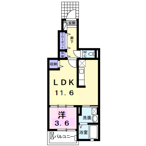 Planta 1LDK de ボニート　Ⅰ