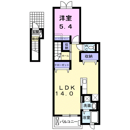 Planta 1LDK de ボニート　Ⅰ