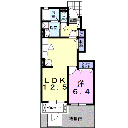 Planta 1LDK de フェリ－チェⅡ