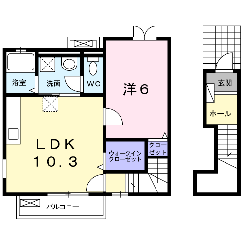 Planta 1LDK de サンリット本郷Ⅱ