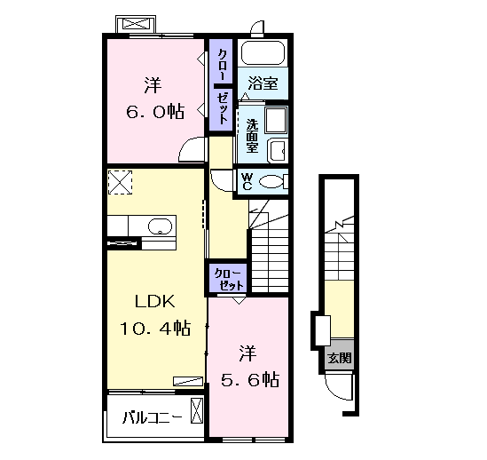 Planta 2LDK de ＫＩＲＡ　Ⅱ