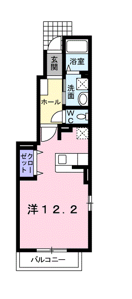 Planta do apartamento 1R — サンシャイン ベイ