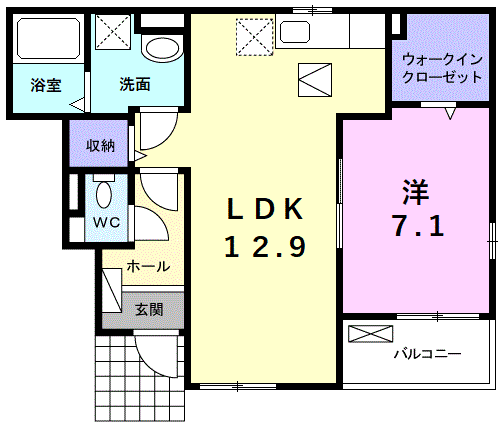 Planta 1LDK de ホープ　ストーン　Ⅱ
