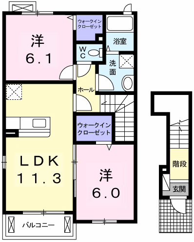 Planta 2LDK de グランツ・Ｓ