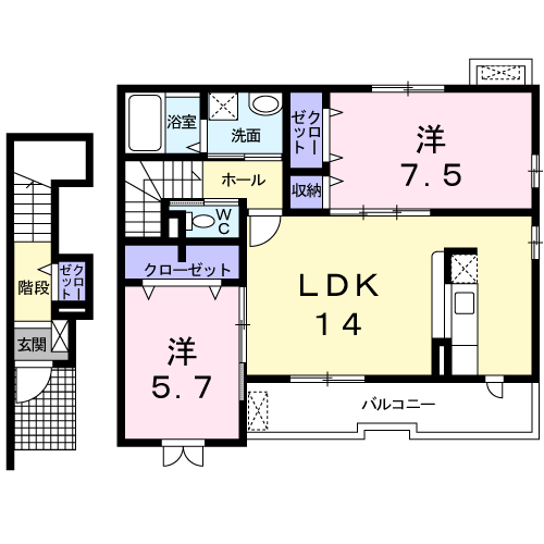Planta 2LDK de ジュゲーム・マセキ