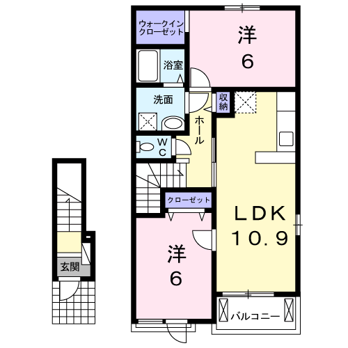 Planta 2LDK de サンリット