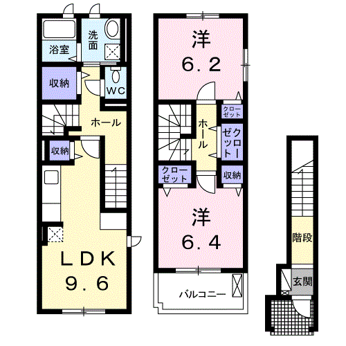 Planta 2LDK de ブルック・アベニュー Ⅰ