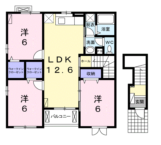 Planta 3LDK de ファミーリャ
