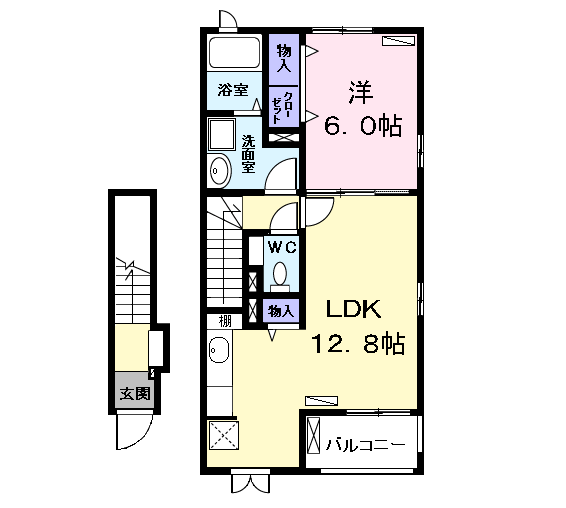 Planta 1LDK de プラシード　Ｎ