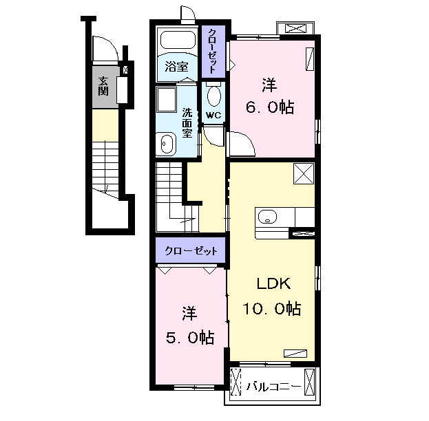 Planta 2LDK de ピース コート