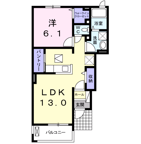 Planta 1LDK de エターナル