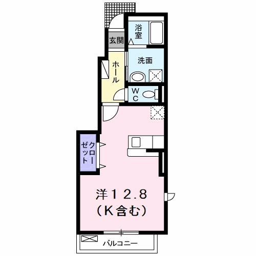 Planta 1K de レジデンス藤
