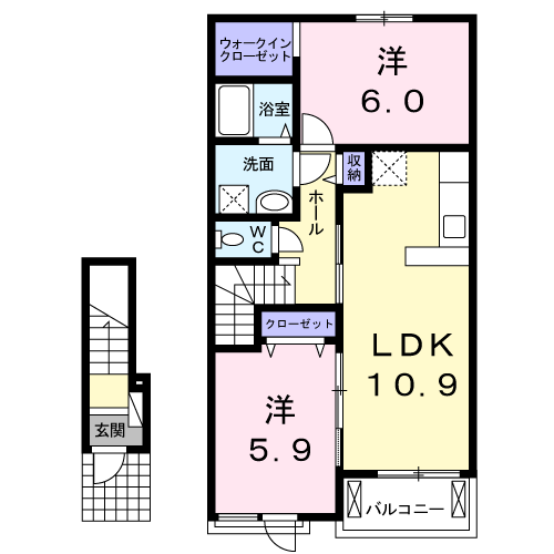 Planta 2LDK de エスペランサ ウノ