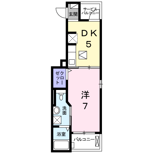 Planta 1DK de アンダーレ