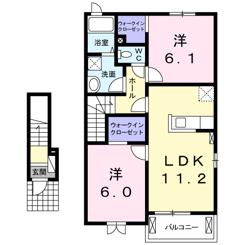 Planta 2LDK de グランツ