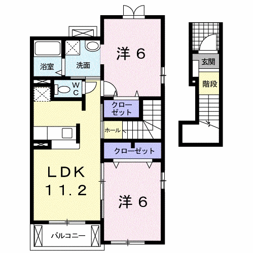 Planta 2LDK de サンブリーズ