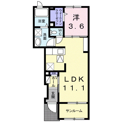 Planta 1LDK de リンデン　タカキ