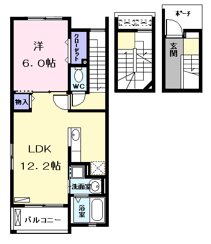 Planta 1LDK de サン・パラストＦ　Ⅲ