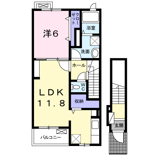 Planta 1LDK de アビリティⅣ