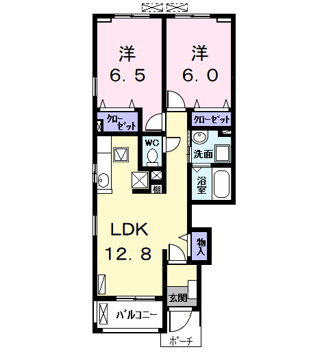Planta 2LDK de アルコバレーノ