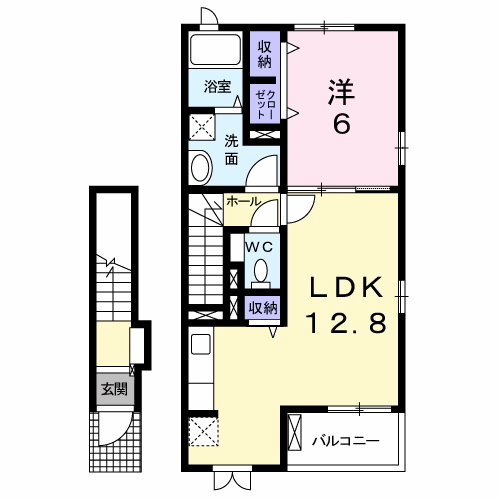 Planta 1LDK de リアン