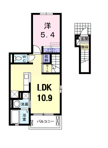 Planta 1LDK de サンビリン