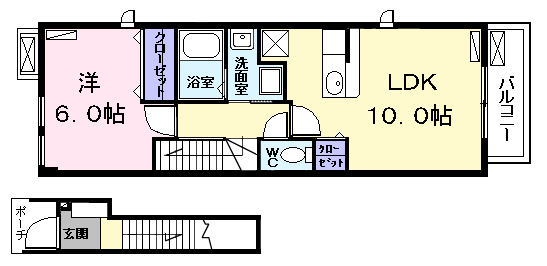 Planta 1LDK de Ｔ・ＰＬＡＣＥ　Ⅲ